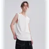 Men's Tank Tops Summer Creativity Fashion Men's Top Hollow Loose Personalized Sports Sleeveless T-shirt Color Block Green Edge Vest