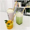 Drinking Straws 12Pcs/Set Bamboo Sts Reusable Ecofriendly Party Kitchen Add Clean Brush For Tools Wholesale St Set Drop Delivery Hom Dhfnq