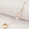 Bracelets de Cheville Style Coréen Une Pièce Perle Anneau Avec Les Doigts Pour Femme Couche Handwear Rencontres Quotidien