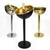 Porte-bouteilles de table en acier inoxydable 304 bassin à champagne support debout seau à glace de refroidissement or argent vin bière seau à glace nouveau