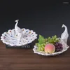 Plates Luxury High-end Peacock Fruit Plate Creative Modern Living Room Coffee Table Home Bowl