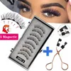 Brosses 2 paires de 8 pièces de 5 faux cils magnétiques 3D en vison, outil de maquillage naturel et doux