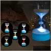 Outra decoração da casa LED LED Hourglass Lâmpada de cor, alteração de festa de festa macia baby criança Smart Charge Smart Charge Usb Bedroom Great Drop Dhae4