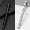 Fontanna Pens Matte Black Fountain Pen Fine Nib Classic Design z konwerterem i metalowym zestawem pióra papiernicze School School School 230530