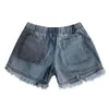 Dames shorts Summer Dames Pocket Pants Tassel Bandages Bottom Shorts Broken Style Denim Jeans Pantalones de Mujer P230530