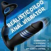 Dildo wibratorowe wtyczki odbytu 10 Tryby pierścień kutasa prostaty wibrujący aplikacja zdalna osoba sterująca