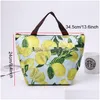 Lunchboxen Taschen Große Kapazität Tragbare Aluminiumfolie Handtasche Cam Wasserdichte Insated Lebensmittelbeutel Oxford Print Aufbewahrungstasche VT1563 Drop DHPPT