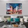 Canvas Art Willem Haenraets Painting Handmade Modern Impressionist Oil Painting of Street in City View for Office Wall Decor