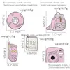 Outros artes e artesanato desenho animado rosa broche de esmalte pin decoração de metal bolsa de bolsa de telefone bleg butel women broach jewelry presente dhuqn