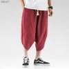 Pantaloni da uomo Streetwear Pantaloni incrociati Mens Harajuku Pantaloni Harem casual Pantaloni larghi da uomo Pantaloni sportivi da jogger di alta qualità Donna Taglia grande Estate M-5XL L230520