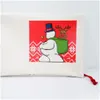 Juldekorationer sublimering stor duk Santa Sack med DString -väska för Xmas -paketlagring Z11 Drop Delivery Home Garden Fe Dh1yV