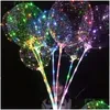Feestdecoratie Lichtgevende Bobo Ballon 20 Inch Led Light Kid Speelgoed Knipperende Ballonnen Verjaardag Bruiloft Kerstmis Halloween Drop Delive Dhsoh