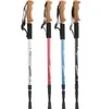 Outdoor Trumpet Cork Trekking Poles Ultra Light Telescopic Alpenstock Multi Function Straight Handle Hiking On Foot Walking Stick