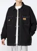 Men's Jackets Spring Men's Cargo Jackets Plus Size Fashion Shirt Collar Loose Casual Windbreaker Work Coat 8XL 9XL 230531
