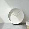 Horloges murales nordique moderne minimaliste horloge Ins salon lumière luxe silencieux métal mode personnalité blanc