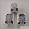 Doku Kutuları Peçeteler Trump Tuvalet Kağıdı Promosyon Çift Katmanlı Mizah Roll Yenilik Komik Baskı Özelleştirilebilir DH0708 DROP DESTEN DHLFW