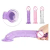 Erotisk mjuk gelé dildo anal rumpa plugg realistisk stark sugkopp vuxen g-spot orgasm stor penis för kvinna