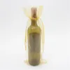 Woreczki na wino z przezroczystej organzy 5,5x14,5 cala wielokrotnego użytku proste sukienki do owijania butelek świąteczne opakowanie Baby Shower ślub dobrodziejstw próbki df