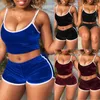 المسارات الأزياء للسيدات بلا أكمام O-Neck Slim Cutting Top+High Weist Shorts Stirs Yoga Fitness Sports Leisure Sexy 2PCs/Set Athletic Clothing P230531