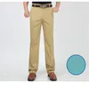 Pantalons pour hommes décontracté hommes pur coton grande taille Cargo mode Jogging ample droit affaires Baggy 29-40 Q307