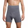 Unterhosen Herren Kompression Bauchkontrolle Shorts Hohe Taille Abnehmen Former Hosen Männer Unterwäsche Gürtel Boxer Body Plus Größe