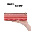 Cosmetic Bags Nordic Snowflake Triangle Pencil Case Retro Print College Large Capacity Zipper Box For Teens Cool Leather Pen