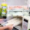 Storage Bottles Flat Plastic Box For Kitchen Refrigerator Organization Transparent Food Container Fridge Freezer Holder 449E