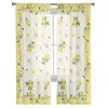 Curtain Idyllic Summer Fruit Lemon Sheer Curtains For Living Room Bedroom Decoration Luxury Valance Kitchen