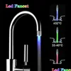 Banyo Aksesuar Seti Yaratıcılık LED Su Musluk Renk Atmosfer Işıkları Sıcaklığa Göre Değişen 3 Renkler Yok Pile Hardwa Dhor5