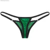 Cueca Calcinha Feminina Brilhante Cintura Baixa Micro Tanga Elástica Cintura fio dental Mini Cueca Cueca Biquíni Sexy Brasileira Cueca T23601