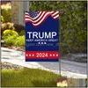 Bannerflaggor Donald Trump 2024 Flag 30x45cm MAGA Keep Amercia Great Garden Drop Delivery Home Festive Party Supplies DHCCX