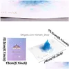 Cartes de voeux 3D Stéréo Creative Crystal Castle Anniversaire Souhaits Carte-cadeau Accessoire Vacances Main Vt1615 Drop Delivery Home Gard Dh4Ij