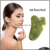 Other Home Garden Gua Sha Jade Set Natural Stone Guasha Roller Masr Drop Delivery Dh2Ol