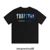 2023FW Högkvalitativ designer för män T-shirts Trapstar White Cloud Big T Letter Front and Back Definition Tryckt Rund hals Kort ärm T-shirt