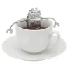 UPS Stainless Steel Robot Tea Strainer Loose Leaf Infuser Tea Filter Herbal Spice Strainer Diffuser Tea Tools