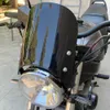 Nya svarta/tydliga motorcyklar Anpassade kompakt sportvindavböjare retro vindrutan 4-7 '' Strålkastare universal passform för Yamaha Harley