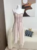 Casual Dresses Yooomuoo 2023 Summer Romantic Lace Patch Work Asymmetric Vacation Party Dress Robe Women's P230530