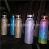 Garrafas de água Bling Diamond Thermos Portátil Glitter Garrafa Crossbody Aço Inoxidável Balão Térmico 350Ml 500Ml 750Ml 221018 Drop De Dhrpc