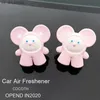 Cartoon Gesso Little Mouse Car Scownener Car Decoração Interior Auto Interior Deco Air Condicionador Fragrância Clip L230523