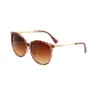 1PCS Moda Os óculos de sol Eyewear Sun Glasses Designer Menções Casos marrons Brown Metal Metal Frame escuro 111111111111111111111