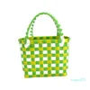 デザイナーhbp織物小さな正方形のバッグプラスチック野菜バスケットバッグカラフルな小さなバスケット写真とビーチバッグの女性用財布