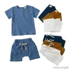 Conjuntos de ropa de 0 a 3 años, conjunto de ropa de algodón para bebés, pantalones cortos informales de verano para niños y niñas, traje Unisex para niños pequeños, prendas para niños