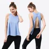 Lady Sexy Slit Smock Yoga Tank Top Secado rápido Sport Women Perfectamente de gran tamaño Chaleco sin mangas Fitness Jogging Cover Athletic Yogas Wear Tamaño S-XL