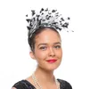 Chapeaux cornichon bandeau chapeau pour femmes mariage fleur Cocktail maille pince à cheveux thé fête antidérapant