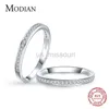 Band Ringen Modian Classic Simple 100 925 Sterling Silver Charm AAA Zirconia Finger Rings for Women Wedding Engagement Statement Sieraden J230531