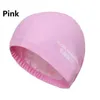 Swimming caps New 2021 elastic waterproof PU fabric ear protection long hair sports pool no size adult swimming cap for men and women P230531