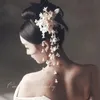 Brudhuvudbonad ny super odödlig blommor tofs hårnål enkel sen pärla hårnål bröllop klänning bröllop tillbehör