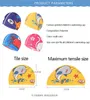 caps Swimming cap coating cute cartoon pattern children's comfortable printing waterproof earmuffs swimming equipment accessories P230531