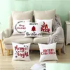 Kuddefodral Chrismas Cartoon Printed Soft Pillow Case 18x18Inch Peach Skin Office SOFA CUSHION SEAT DECORATIVE ER VT1786 DROPLEVERING DHPVD