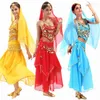 Stage Draag 4 stcs/set Bollywood Dance Costumes Belly Set voor vrouwen Chiffon Orientale kostuum